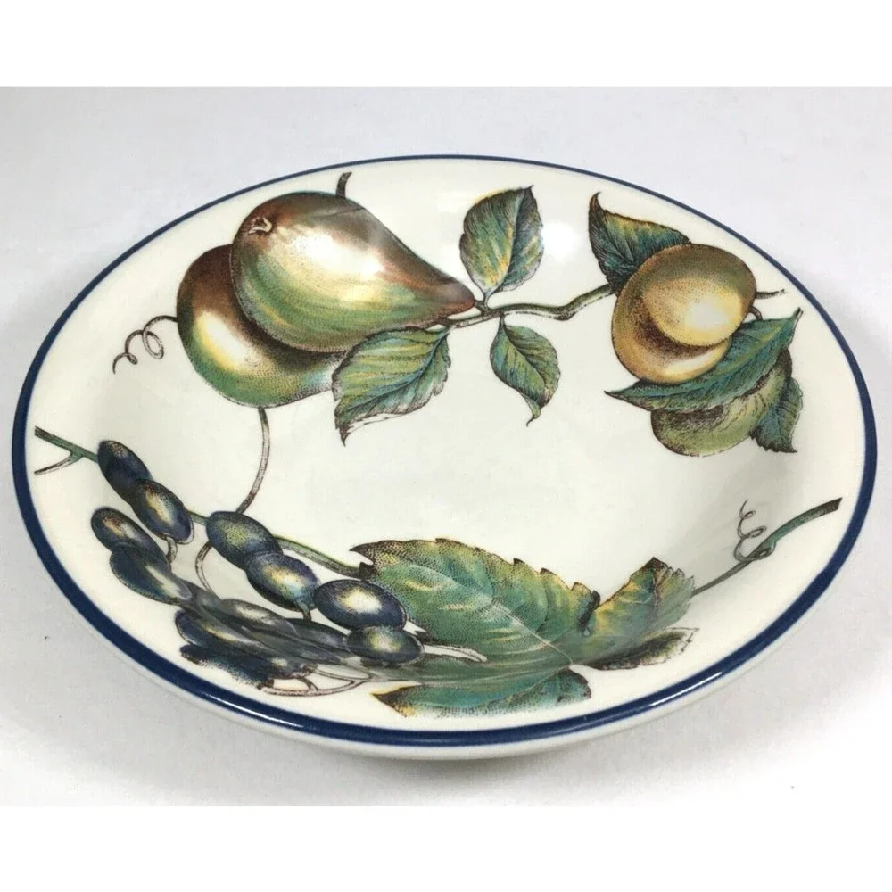 Pier 1 One Macintosh Bowl Soup Salad Cereal Pasta 8.5” Pears Grapes Peach Fruit